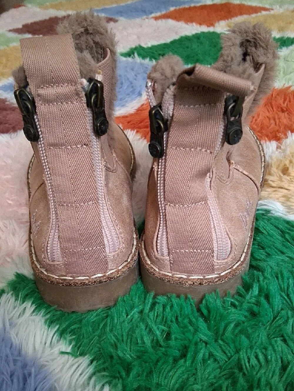 Blowfish Tan Faux-Suede Ankle Booties